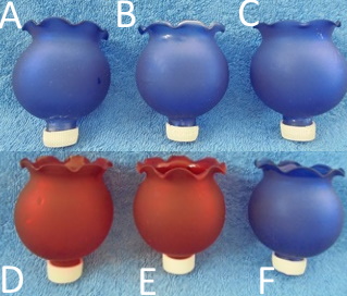 Tuikkupidike, sininen tai punainen, kynttilnjalka, lampetti, A1307