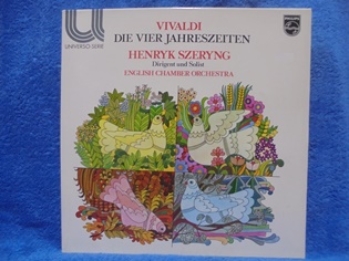 Vivaldi Die Vier Jahreszeiten, Henryk Szeryng, LP-levy, R1185