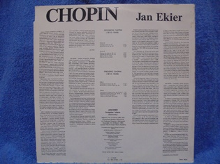 Chopin, Jan Ekier, 1981, LP-levy, M288