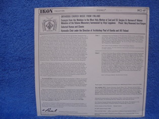 Orthodox Church Music from Finland, 1976, LP-levy, M656