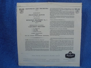 Show pieces for orchestra vol.1, 1954, LP-levy, M309