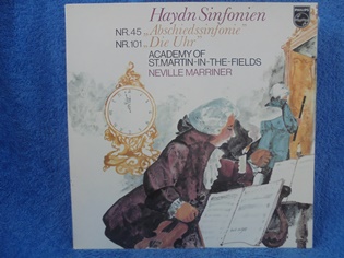 Haydn Sinfonien, nr.45 Abschiedssinfonie- nr,101 Die Uhr, 1978, LP-levy, R1227