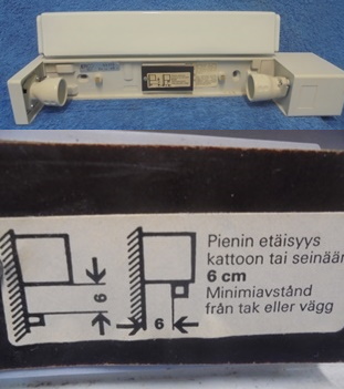 Erco 55175, muovinen pistorasiallinen tytasovalaisin, lasikupu, H34