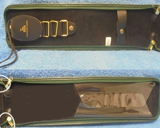 Tie Rack London, nahkainen solmiokotelo, matkalaukun listarvike, V465