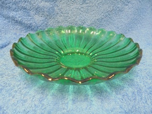 Gullaskrufts Glasbruk, vihre vanha lasikulho, A2191