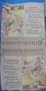 Ohut froteinen keittipyyhe tekstill, Keittin snnt, S593
