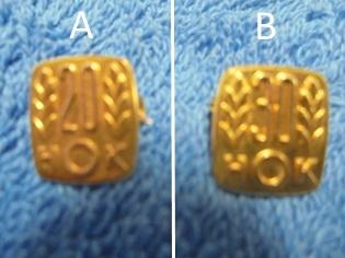 Helsingin Osuuskauppa HOK, kultainen ansiomerkki, 20v tai 30v, R619