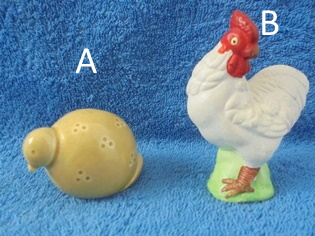 Pieni keraaminen, pyre lintu tai kukko, E983