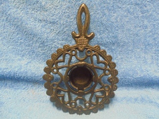 Metallinen teekannun kynttillmmittj, vintage, S931