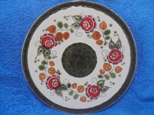 SMF- Schramberg Majolika Fabrik, tarjoilulautanen, Tirol- ruusu, vintage, A3753