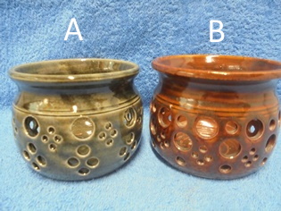 ap Kustavin Savi, valkosavinen tuikkulyhty, vihre tai ruskea, A3488