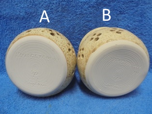 Kustavin savi, kookas beesi keraaminen tuikkukuppi, A3487