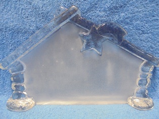 Goebel Glass, Seimiasetelman-tausta, kirkas lasi/ huurrettu lasi, veistos, A3763