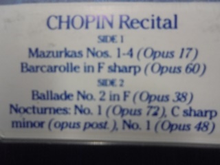 Chopin Recital, piano Janusz Olejniczak, 1985, c-kasetti, M608