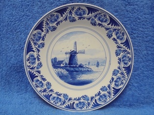 Royal Delft de Porceleyne Fles, seinlautanen, Tuulimylly, vintage, S785