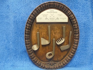 Golfmailat- seintaulu, puu/ metalli/ keramiikka, S1007