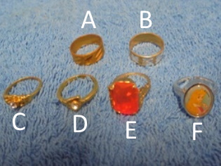 Rihkamasormus, kerily, kytetty tavara, V1031