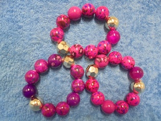 Rannerenkaat 3 kpl, muoviset helmet, V1004