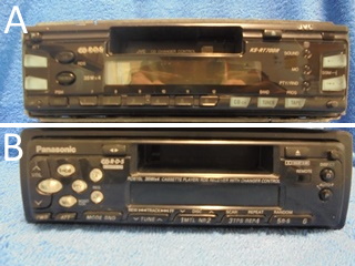 Auton kasettisoitin/ radio, JVC KS-RT700R tai Panasonic CQ-RD815LEN, B671