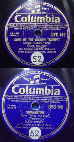 Eddie Calvert, His Trumpet/ Song of The Golden Trumpet, sellakka, M689