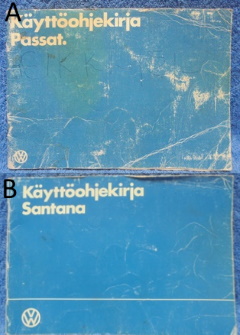Volkswagen, k�ytt�ohjekirja, Passat tai Santana, K1507