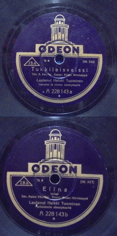 Heikki Tuominen, Tukkilaisvalssi/ Elina, Sellakka-nilevy, M697