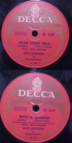 Matti Louhivuori, Neljn tuulen tiell/ Reppu ja reissumies, sellakka,  M906