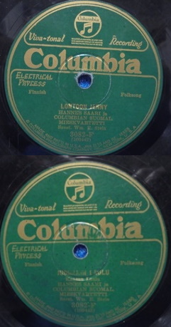 Hannes Saari ja Col. suom. mieskvartetti, Juomarin laulu/ Lontoon Jenny, M717
