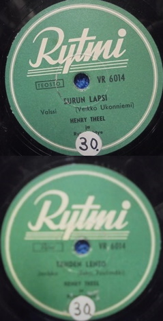 Henry Theel, Surun lapsi/ T�hden lento, Sellakka-��nilevy, M713