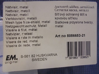 Husqvarna-verkkovisiiri, metalliverkko, metsurin kyprn, T289