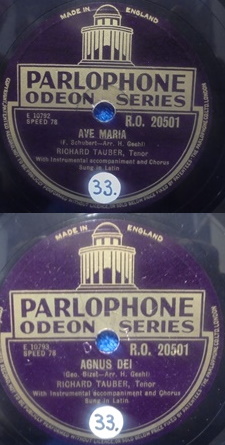Richard Tauber, Ave Maria/ Agnus Dei, Sellakka-��nilevy, M723
