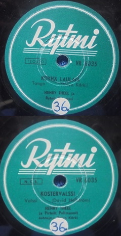 Henry Theel, K�yh� laulaja/ Kostervalssi, Sellakka-��nilevy, M737
