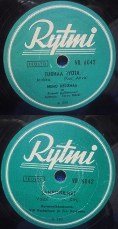 Reino Helismaa, Turhaa ty�t�/ Samettisilm�t, Sellakka-��nilevy,  M744