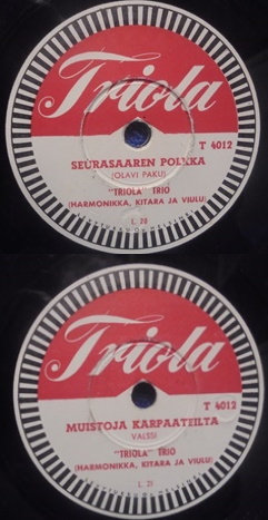 Triola Trio, Seurasaaren polkka/ Muistoja Karpaateilta, sellakka, M743