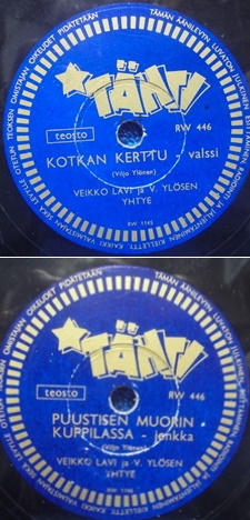 Veikko Lavi, Kotkan Kerttu/ Puustisen muorin kuppilassa, sellakka, M742