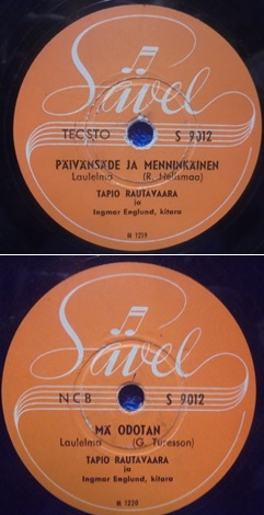 Tapio Rautavaara, P�iv�ns�de ja mennink�inen/ M� odotan, sellakka, M740