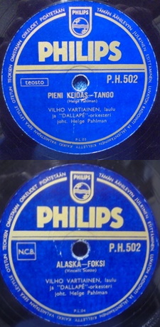 Vilho Vartiainen, Pieni keidas/ Alaska, Sellakka-��nilevy, M761 M