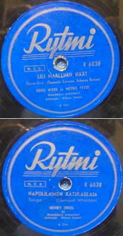 Eero W�re-Metro tyt�t/ Henry Theel, Lili Marlenen h��t/ Napolilainen katulaulaja