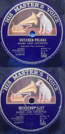 Suomi Jazz ork, Viitasen polkka/ Mennehet ajat, sellakka, M756