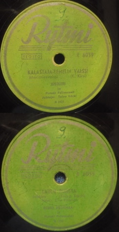 Justeeri/ Reino Helismaa, Kalastaja-Eemelin valssi/ Laulu puusta, sellakka, M755