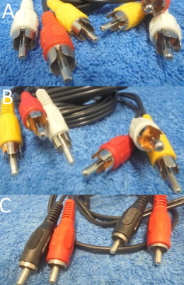 RCA AV-kaapeli 3xuros-3xuros tai RCA-��nikaapeli 2xuros-2xuros, S648