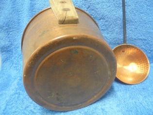 Saunakiulu-setti, kiulu ja kauha, kupari-rauta- puu, S680