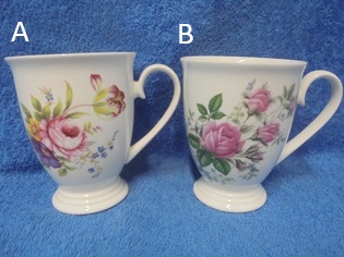 Duchess, posliininen jalallinen muki, kukkakoriste, A340