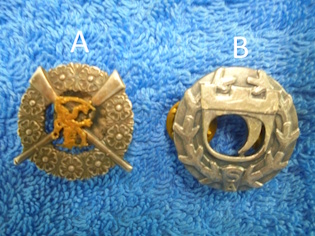 Pinssi, SA ampumamerkki, suoritusmerkki, kiv��ri, R502