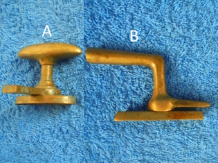 Messinkinen vanha ikkunapainike, ikkunav��nnin, T239