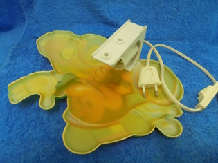 Mikki-Hiiri- sein�valaisin, Disney, muovinen lastenlamppu, vintage, H108