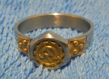 Suomalainen teknikon sormus, ammattisormus, mutteri, s�hk�, V387