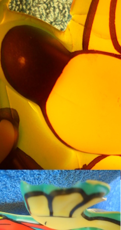 Mikki-Hiiri- sein�valaisin, Disney, muovinen lastenlamppu, vintage, H108