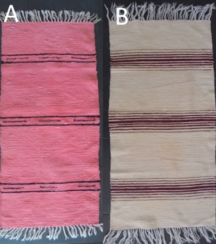 Poppanakaitaliina, tummakoralli/musta tai beesi/ruskea, S284