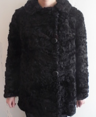 Musta naisten krimiturkki, aitoturkis, arviokoko S, V924